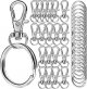 LEOBRO 140PCS Metal Swivel Snap Hooks with Key Rings, 70PCS Small Lobster Claw Keychains Clasps and 70PCS Large Key Chain Ring for Keychain Clip, Lanyard, Key, Jewelry Making, Art Crafts, Silver