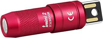 OLIGHT IMINI 2 EDC Rechargeable Keychain Flashlight, 50 Lumens Compact and Portable Mini LED Keyring Lights with Built-in Battery Ideal for Everyday Carry and Emergencies (Passionate Red)