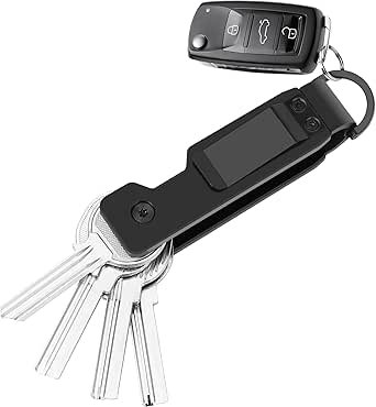 Key Holder for Keychain Metal Aluminum Compact Smart Key Organizer Secures 1-5 Keys