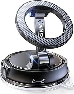 Car Phone Holder for Magsafe [78+LBS Strongest Suction & 2400gf Magnetic] 360° Adjustable Car Phone Mount, Phone Holders for Your Car for iPhone 17 Pro Max 16 15 14 13 12 Air Plus (Carbon Fiber)